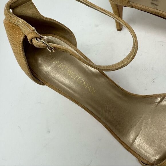 Stuart Weitzman Nude Tan Nudist Sandal Heel Size 11 - Picture 4 of 9